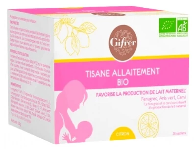 Gifrer Biologische Citroen-Kruidenthee voor tijdens de borstvoeding, 20 theezakjes