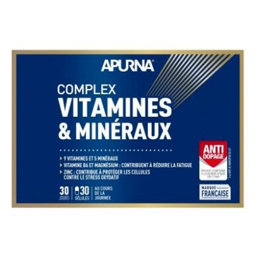 Apurna Complejo de vitaminas y minerales, 30 cápsulas