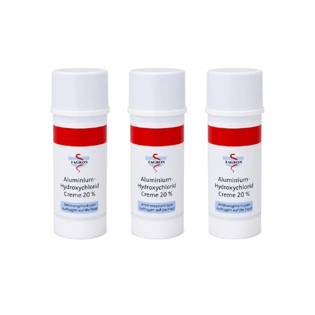 Aluminum Hydrochloride 20% Cream, Fagron, 3x50 ml
