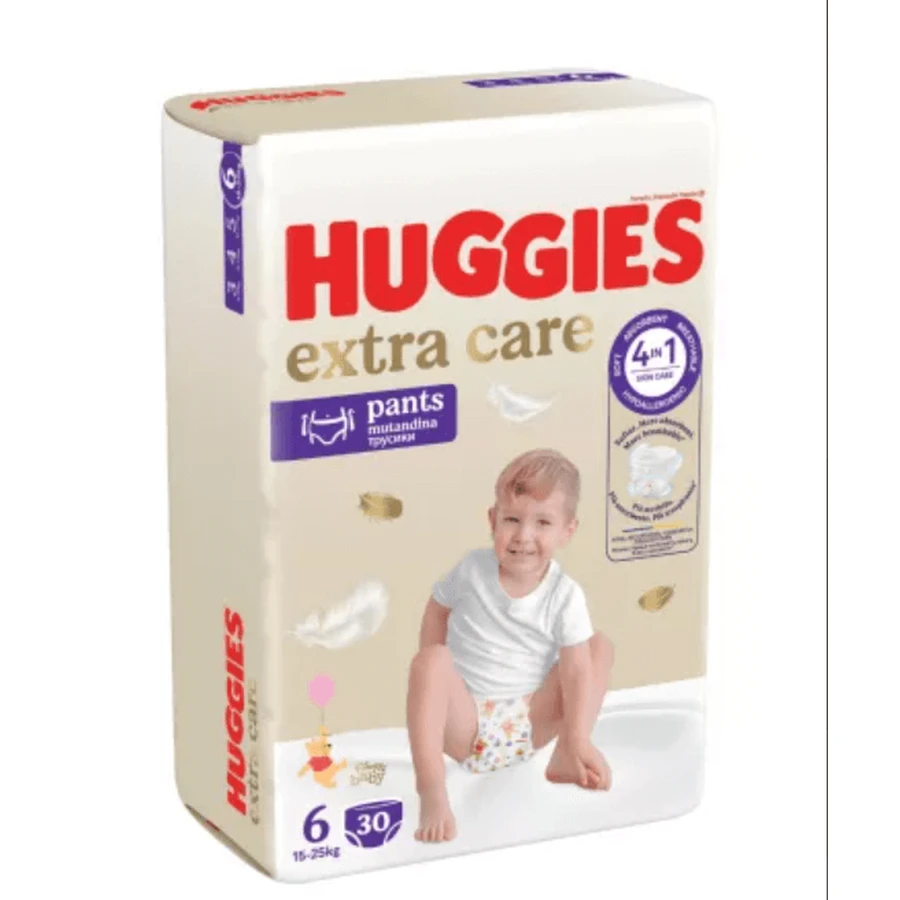 Pañal Extra Care No. 6, 15-25 kg, 30 pzs, Huggies