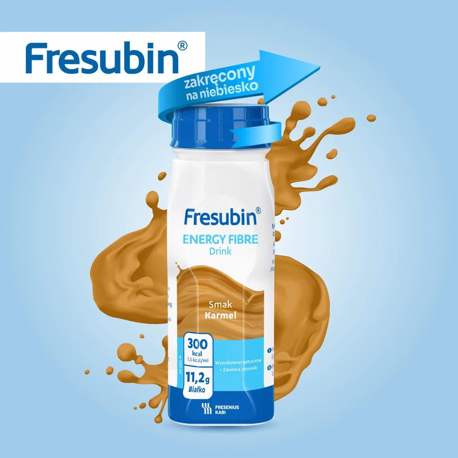 Fresubin Energy Fibre energiedrank met karamelsmaak, 16 x 200 ml, Fresenius Kabi
