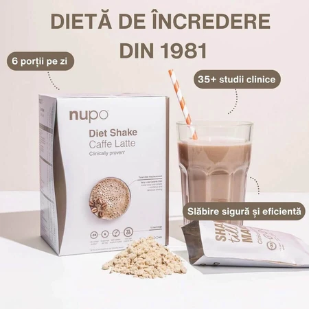 Caffe Latte Dieetshake, 12 zakjes à 32 g, Nupo