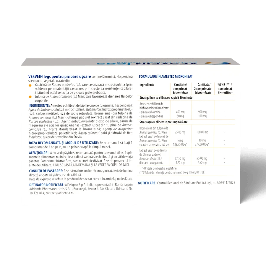 Vesvein Legs, 2 x 60 Tabletten, Alfasigma 