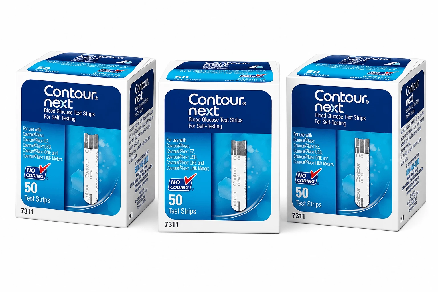 Ascensia Contour Next bloedglucoseteststrips, 3 x 50 strips