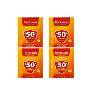 Redoxon con vitamina C, 1000 mg, 4 x 45 comprimidos efervescentes, sabor a limón, Bayer