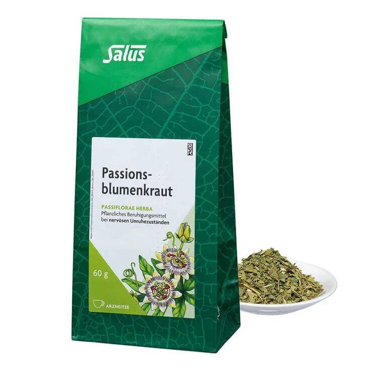 Medicinale thee van passiebloemkruid (Passiflorae herba), 60 g thee