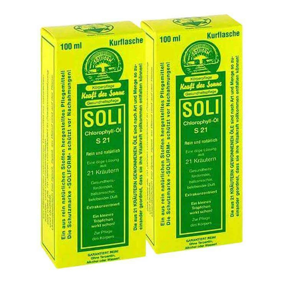 Huile de chlorophylle Soli S 21, 2 flacons de 100 ml