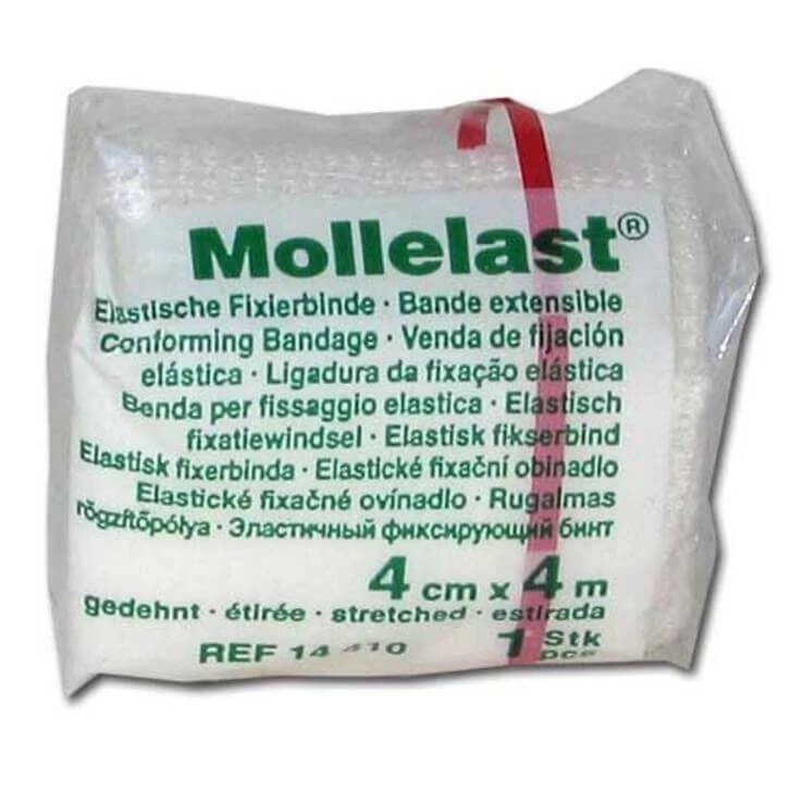 Mollelast 4 cm x 4 m, wit, 20 verbanden