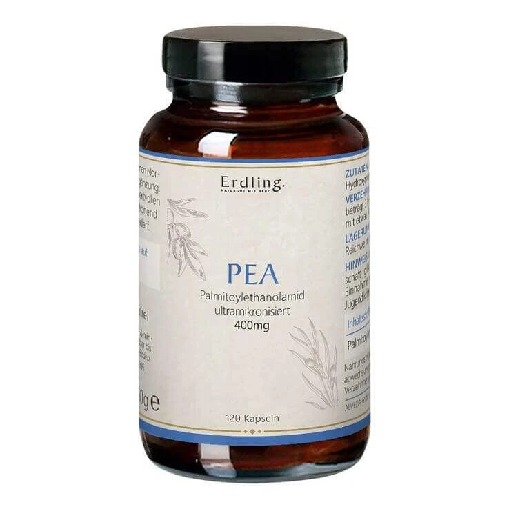 Erdling: veganistische capsules met erwten-palmitoylethanolamide 99,23%, 120 capsules