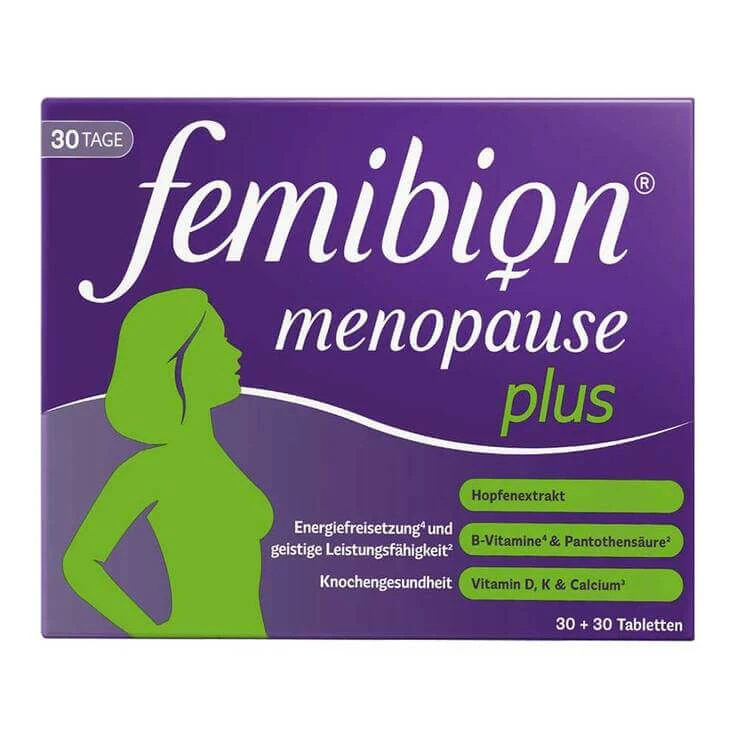 Femibion Menopause Plus-tabletten, 2x2x30 tabletten