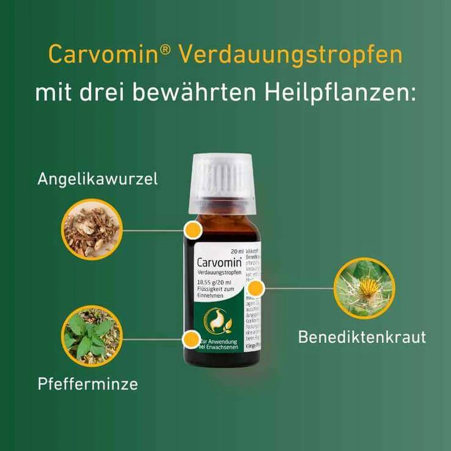 Carvomin - Gouttes digestives, solution buvable de 50 ml