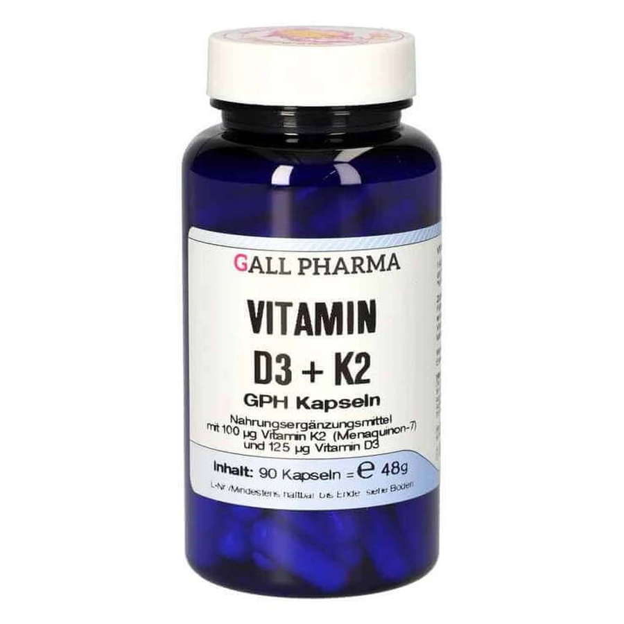 Gélules de vitamine D3 + K2 GPH, 60 gélules