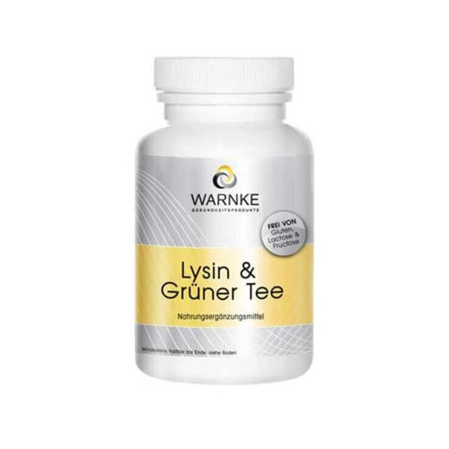 Lysine- en groene-theecapsules, 100 capsules