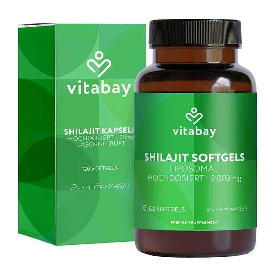 Liposomal Mumijo Shilajit 1000 mg High-Potency Softgels, 120 Softgels