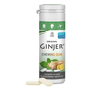 Ginger Ginjer Chewing Gum, Mint, 30 g of chewing gum