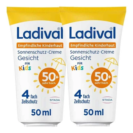 Ladival empfindliche Kinderhaut Creme LSF 50 + , 2x50 ml Creme