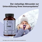 Cellcura Naturals Zinc 25 mg, capsule vegane cu doză mare, 120 de capsule