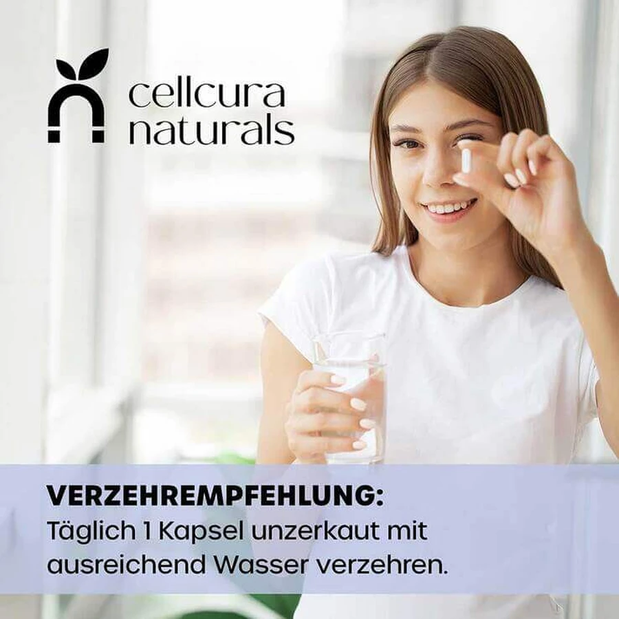 Cellcura Naturals Zinc 25 mg, capsule vegane cu doză mare, 120 de capsule