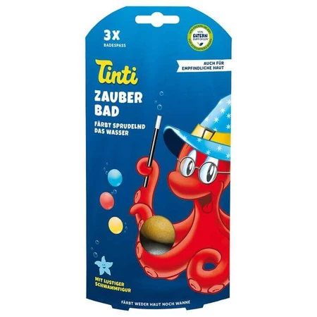 Bandeja expositora de 3 unidades de Tinti Magic Bath, 3 x 40 g de sal de baño