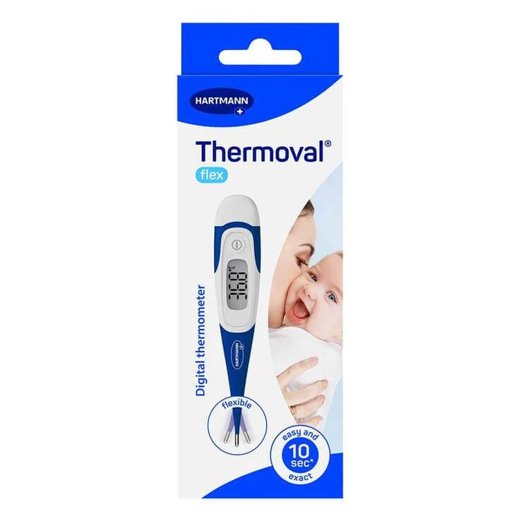 Thermoval flex digitale klinische thermometer, 1 stuk (kleur niet gespecificeerd)