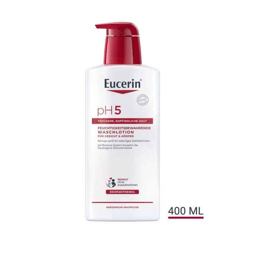 Eucerin pH5 Cleansing Lotion for Sensitive Skin, 2x750 ml Shower Gel
