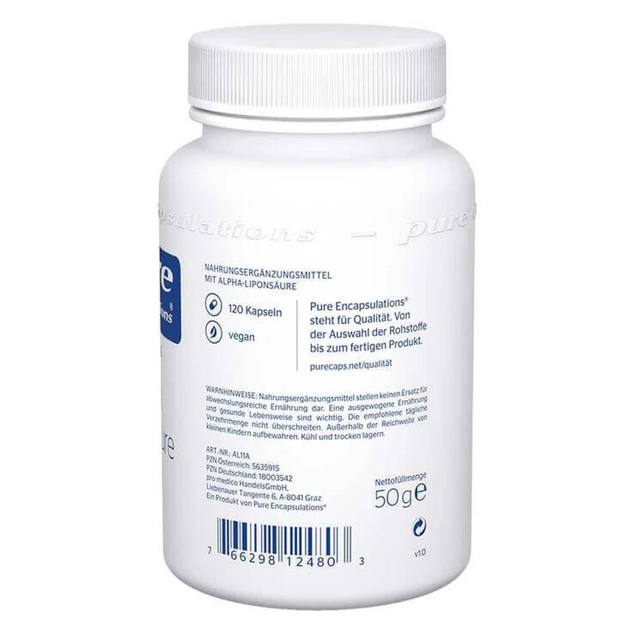 Pure Encapsulations Alpha Liponsäure 100 mg Kapseln , 120 St Kapseln