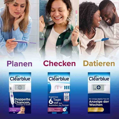 Prueba de embarazo Clearblue: 6 días antes — 2 hormonas, 2 pruebas