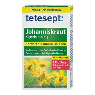 Tetesept Johanniskraut 500 mg Kapseln, 60 St Hartkapseln