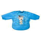 Waterproof bib with long sleeves, 53-66, Bear, Blue, SeviBebe