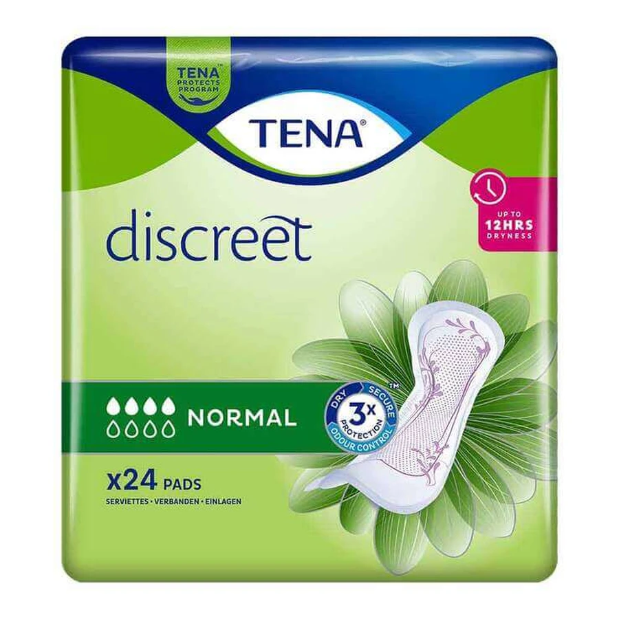 TENA® Discreet incontinentieverbanden (normaal), verpakking van 24 stuks