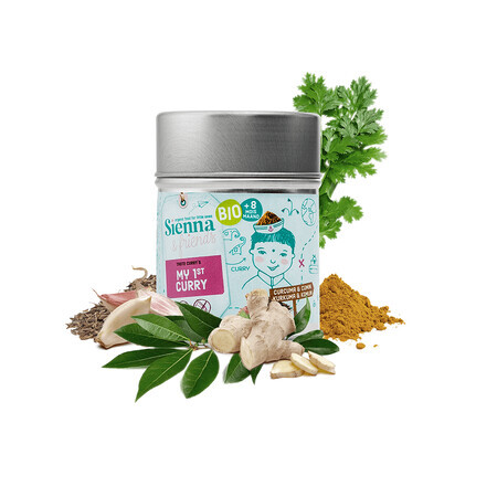 Organic Curry Spice Mis primeras especias, 8 meses +, 40 g, Sienna &amp; friends