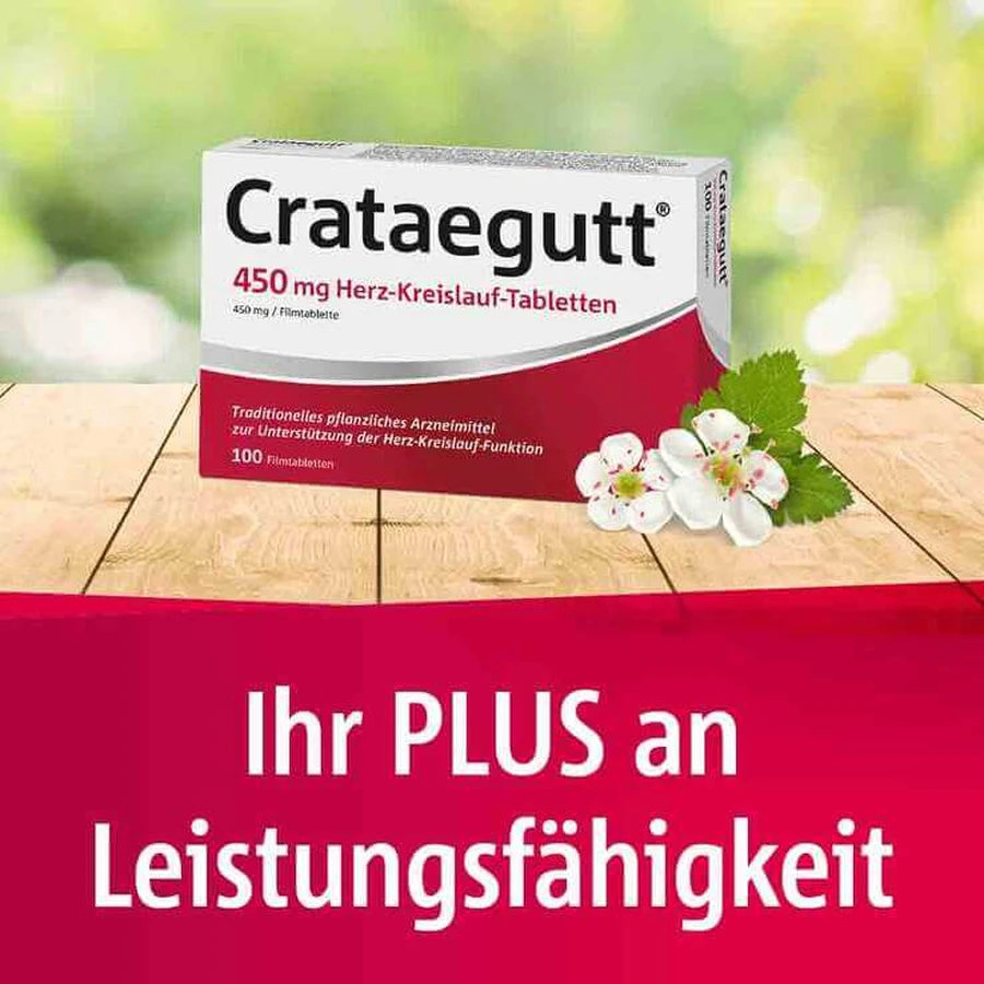 Crataegutt 450 mg Cardiovascular Tablets, 2 x 200 film-coated tablets