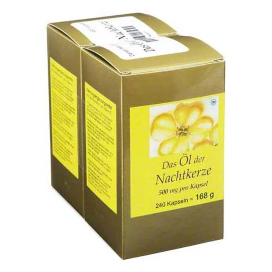 Gélules d'huile d'onagre 500 mg, 240 gélules