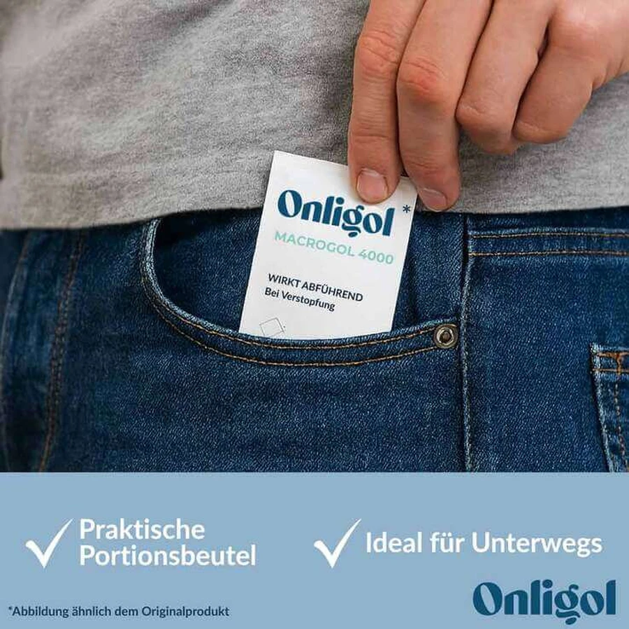 Onligol Macrogol 4000, polvo para solución, sobre, 20 x 10 g de polvo