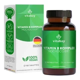 Vitamine B-complex (biotine, B6, B5, B1 en B12) – veganistische tabletten, 180 tabletten