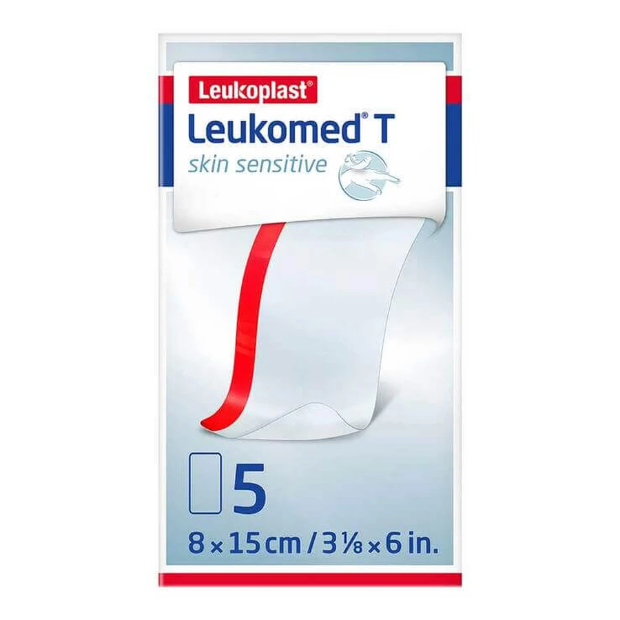 Leukomed® T Skin Sensitive 8x15 cm, 5-pack of bandages