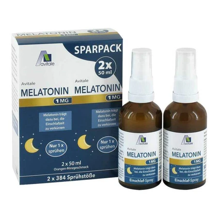 Melatonine 1 mg slaapspray, 2 x 50 ml spray