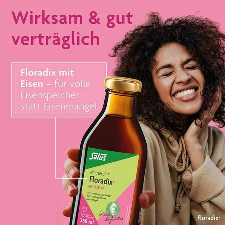 Floradix con hierro, solución oral, 250 ml de solución oral