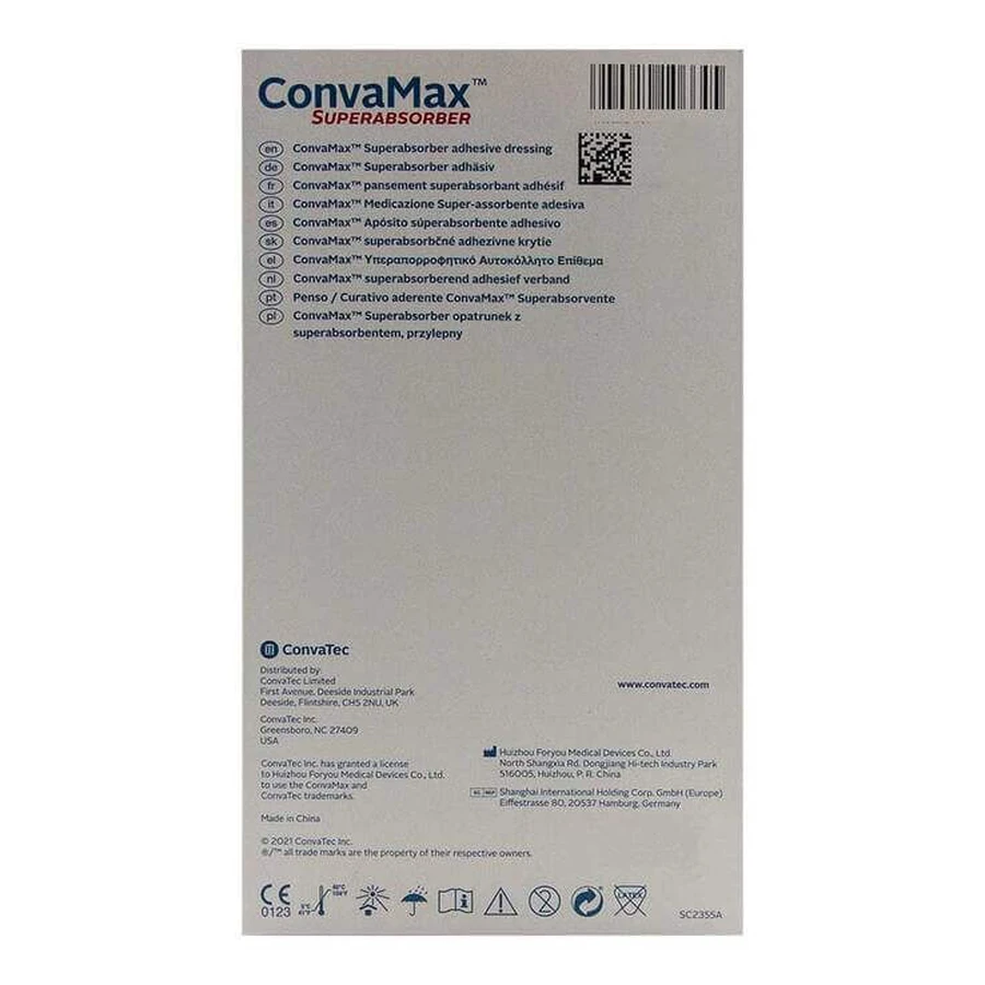Convamax Superabsorber adhäsiv 7,5x7,5 cm, 10 St Verband