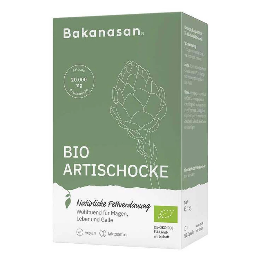 Bakanasan biologische artisjokcapsules, 100 capsules