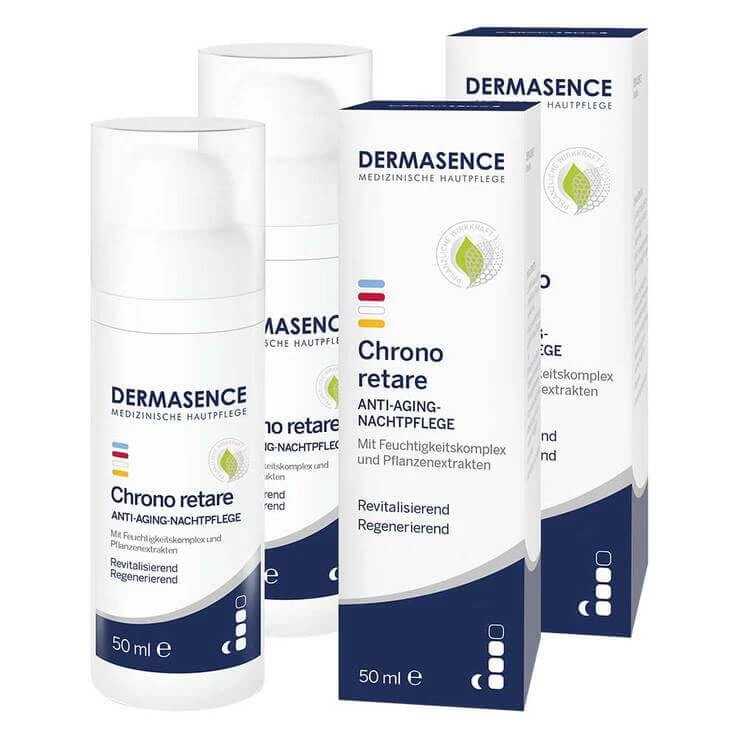 Dermasence Chrono Retare Anti-Aging Nachtbehandeling, 2x50 ml nachtcrème