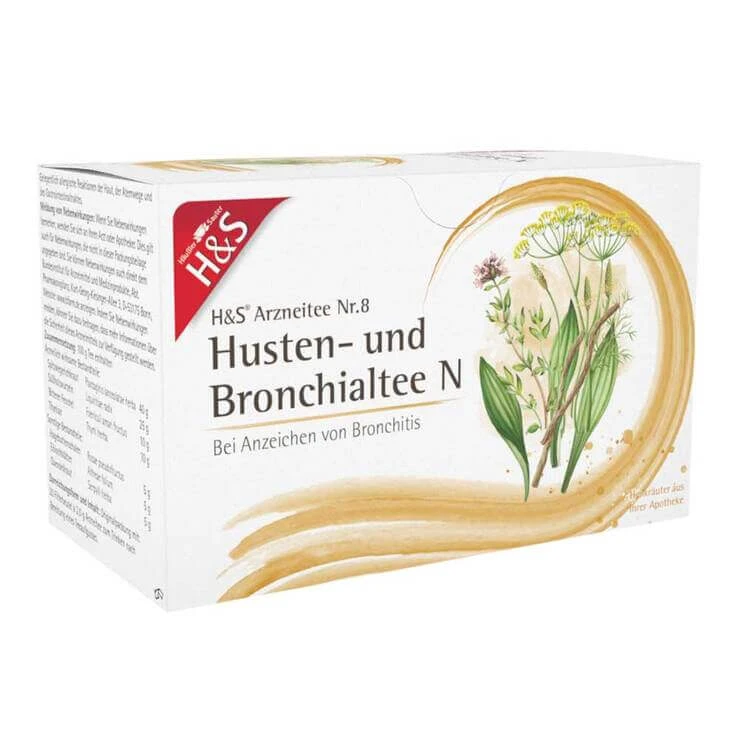 H&S Hoest- en Bronchiale Thee N Filterzakjes, 20 filterzakjes van 2,0 g