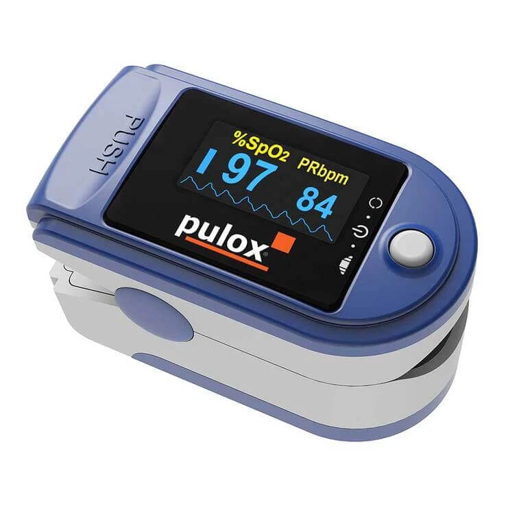 Pulox PO-200 pulsoximeter, blauw, 1 stuk, in de staat waarin het zich bevindt