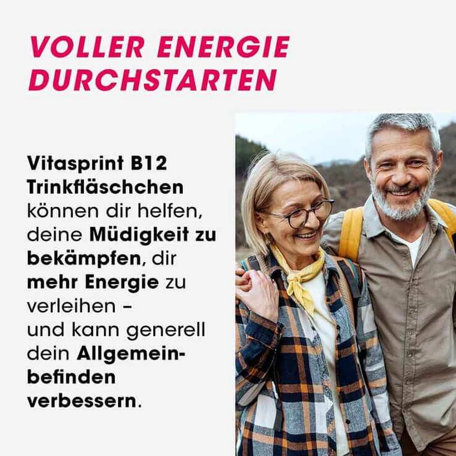 vitasprint B12 : flacons de boisson à la vitamine B12 pour plus d'énergie, 34 flacons