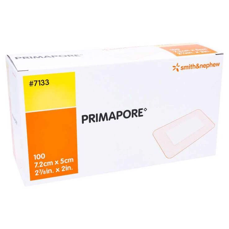 Primapore wondverband, 5 x 7,2 cm, steriel, verpakking van 100 stuks