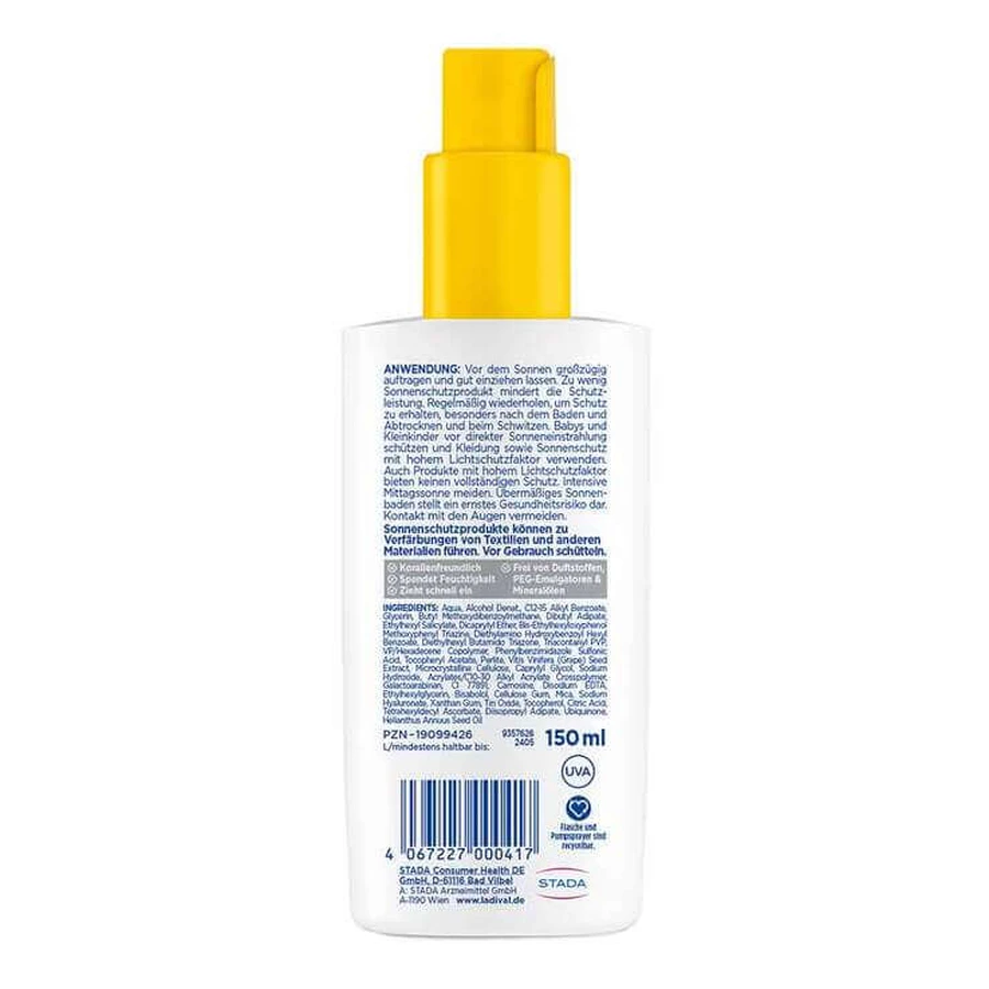 Ladival trockene Haut Sonnenschutz-Spray LSF 30 , 2x150 ml Spray