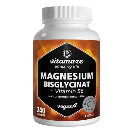 Capsule cu bisglicinat de magneziu + vitamina B6, 240 de capsule