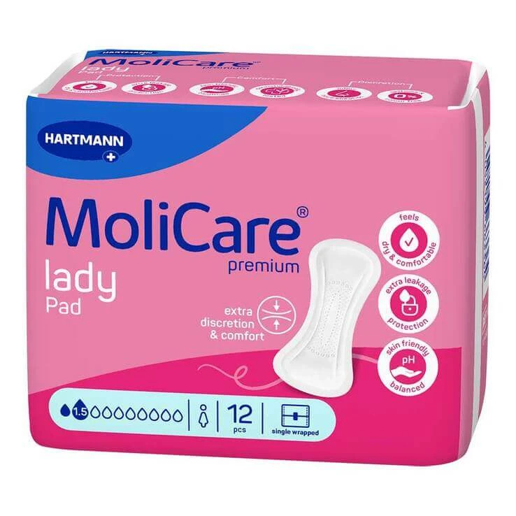 Molicare Premium Lady Pad 1,5 druppels, 12 stuks, n.v.