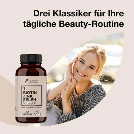 Biotine-, zink- en seleniumcapsules, 120 capsules