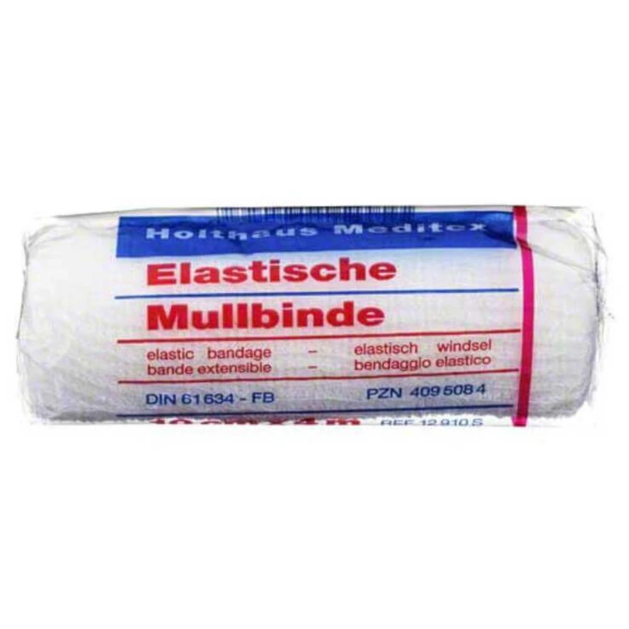 Vendas elásticas de gasa, 4 m x 10 cm, 1 rollo